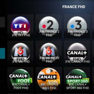 Image montrant la liste complète des chaînes Atlas Pro IPTV, incluant les chaînes de sport, cinéma, actualités et divertissement en HD et 4K.